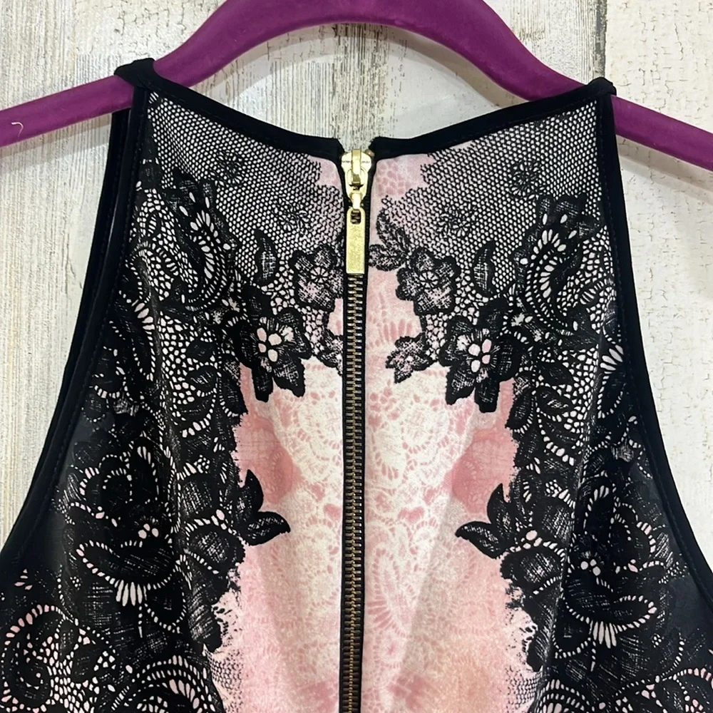 B Darlin  Womens Juniors' Printed High-Neck Bodycon Dress size 1 / 2 - Picture 10 of 13